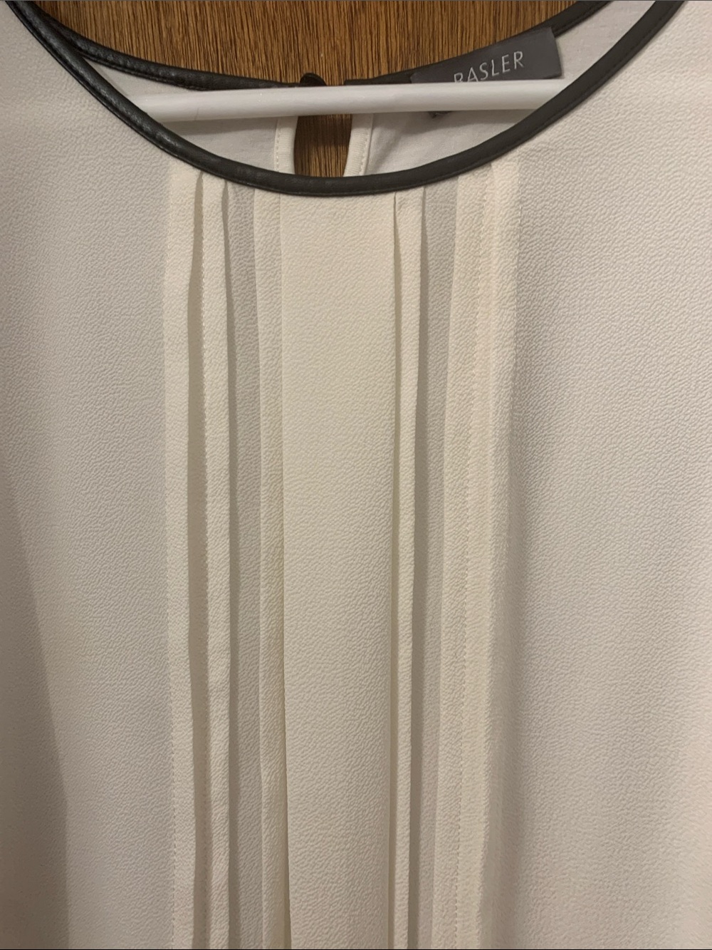🇺🇸 Basler White Long-Sleeve Blouse with Black Trim